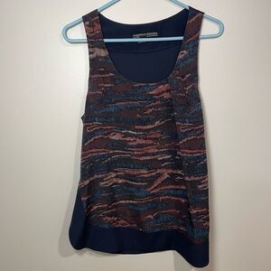 All Saints SPITALFIELDS Sleeveless Multicolor Top size 8